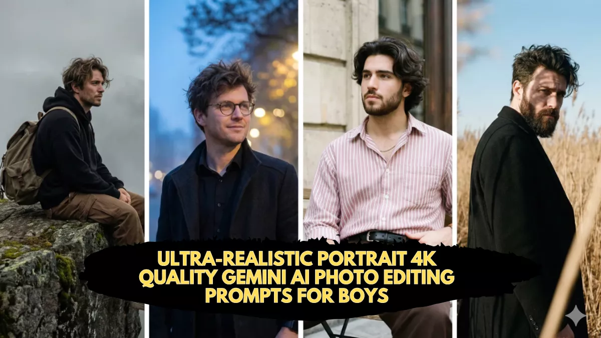 10 Ultra-Realistic Portrait 4K Quality Gemini AI Photo Editing Prompts for Boys
